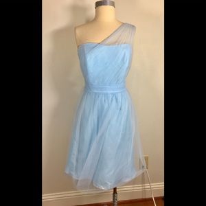 David’s Bridal dress blue mesh sz. 12